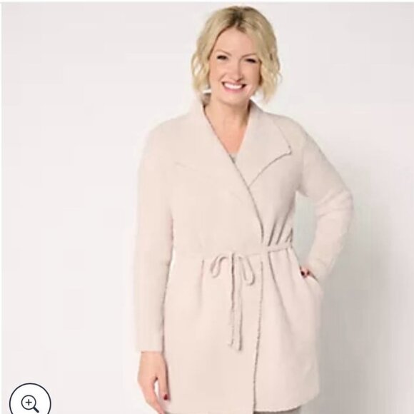 Barefoot Dreams CozyChic Waist Tie Cardi size large - Picture 1 of 5